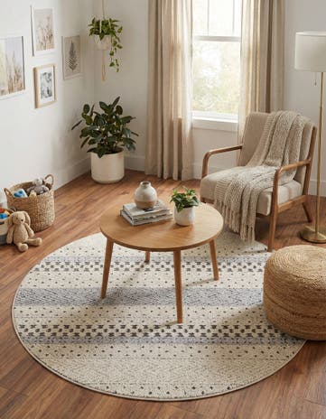 Sandy Beige Arlo Round Rug
