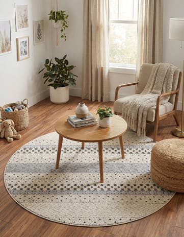 Sandy Beige Arlo Round Rug