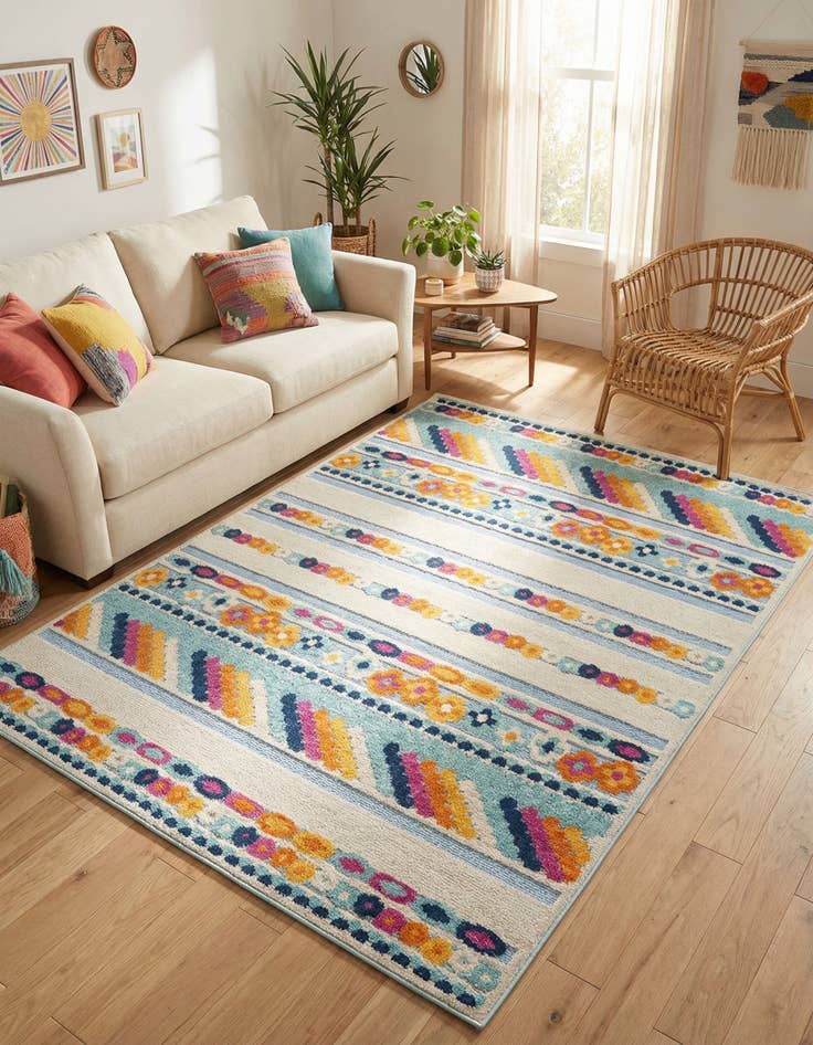 Detail image of 5' 3 x 8' Easy-Clean Aruba Indoor / Outdoor Rug