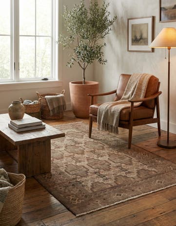 3' 8 x 6' Hand Knotted Ultra Vintage Persian Wool Rug