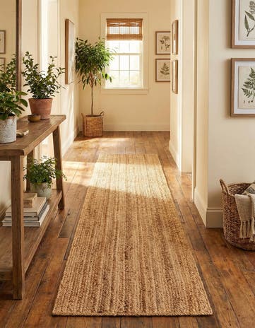 2' 7 x 10' Handmade Braided Jute Luxe Runner Rug