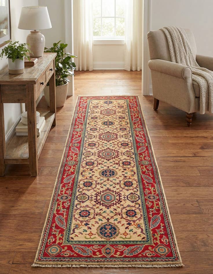 Detail image of 2' 9 x 9' 9  Hand Knotted Kazak Runner Rug