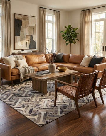 5' 2 x 8' 1 Cowhide Stocks Rug