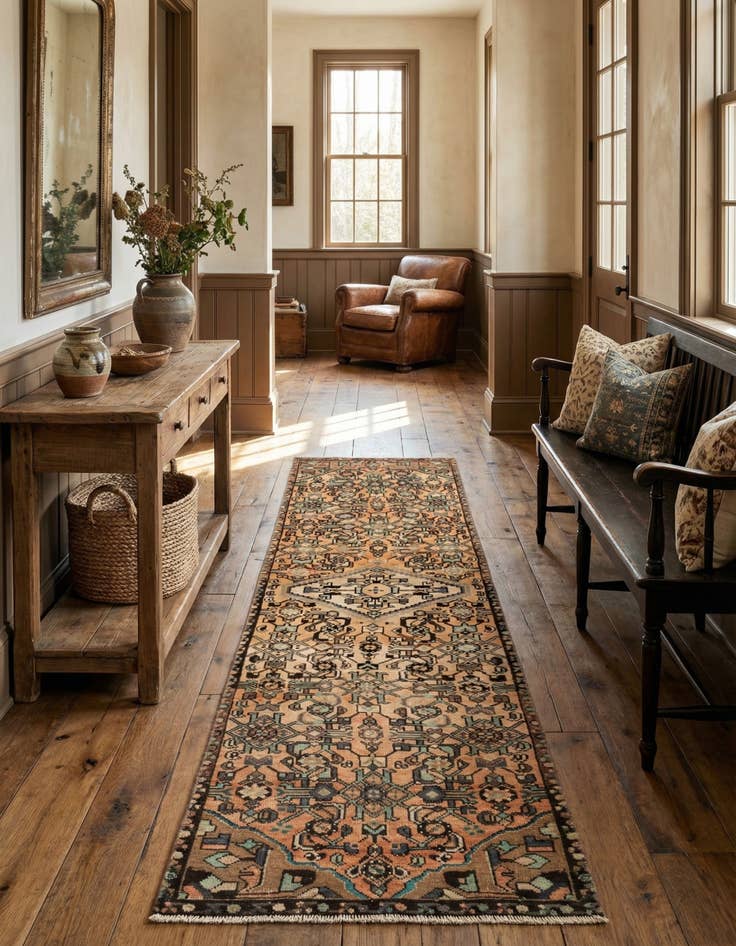 Detail image of 2' 5 x 6' 9 Hamedan Runner Rug