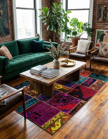 5' 4 x 7' 7 Hand Knotted Ultra Vintage Persian Wool Rug