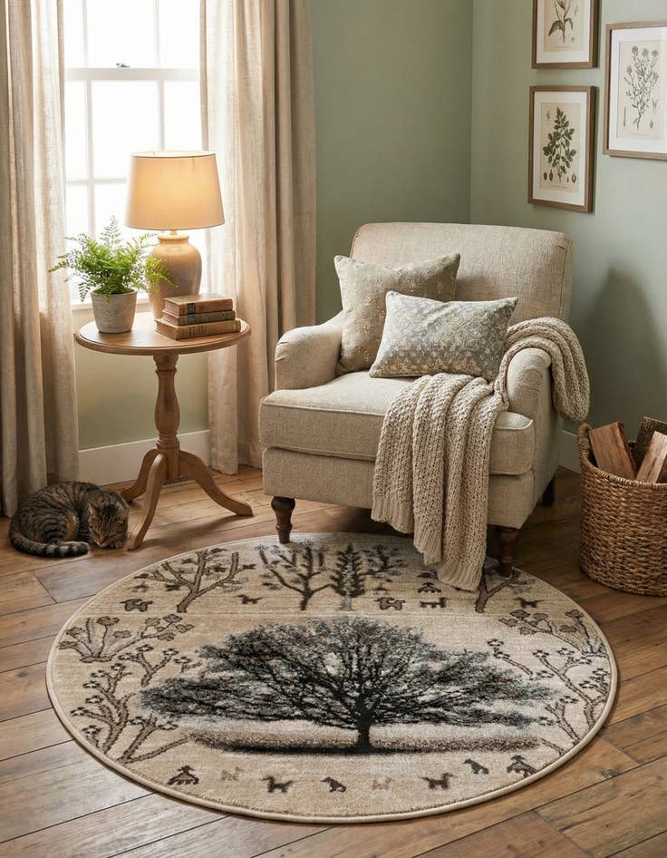 Detail image of 3' 1 x 3' 1 Laguna Round Rug