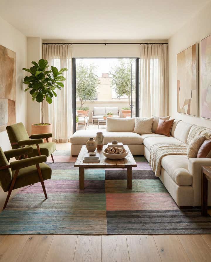 8' 9 x 11' 7 Hand Woven Kilim Modern Wool Rug