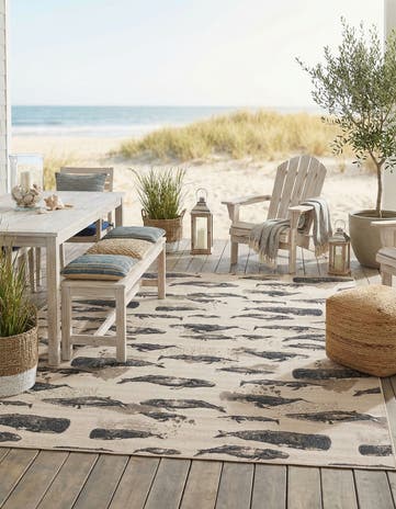 9' x 12' Easy-Clean Coastal Indoor / Outdoor Rug