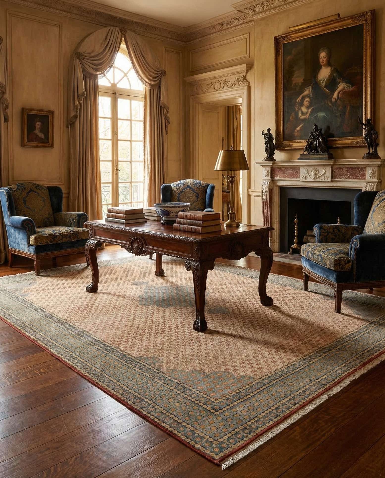 8' 10 x 12' 3 Ghom Rug