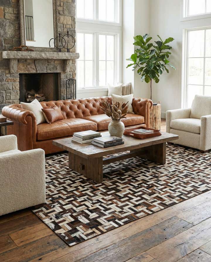 5' x 7' 10 Cowhide - Patchwork Rug