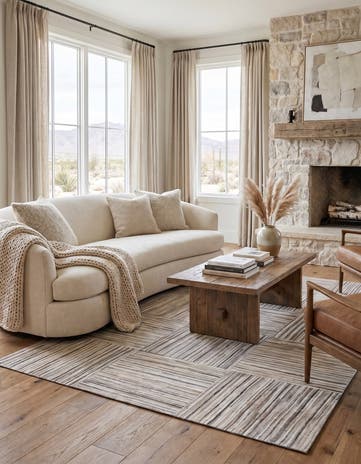 4' 11 x 8' 2 Cowhide Stocks Rug