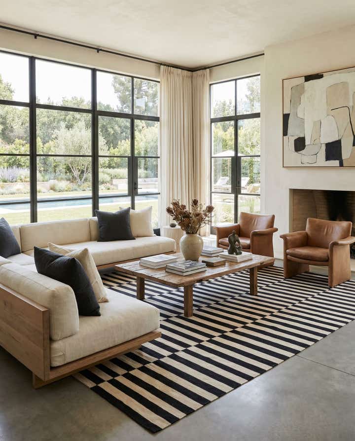 8' 5 x 9' 9 Hand Woven Kilim Modern Wool Rug