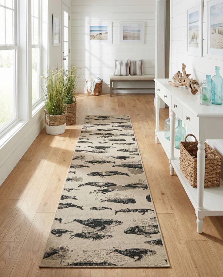 Detail image of 2' 7 x 12' Easy-Clean Coastal Indoor / Outdoor Runner Rug