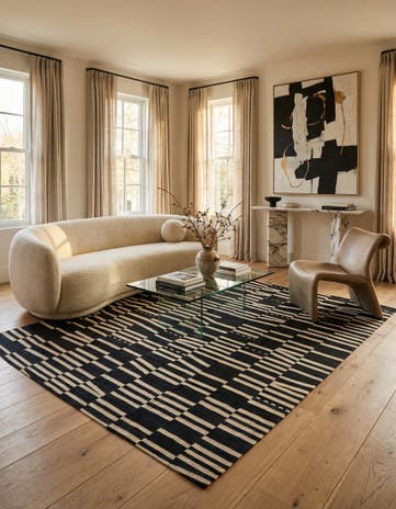 8' 7 x 9' 10 Hand Woven Kilim Modern Wool Rug