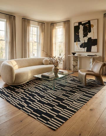 8' 7 x 9' 10 Hand Woven Kilim Modern Wool Rug