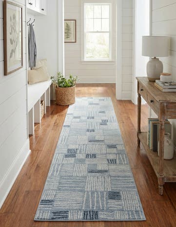 Light Blue Hanahan Runner Rug
