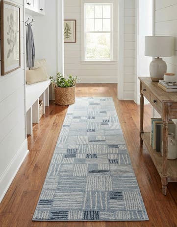 Light Blue Hanahan Runner Rug