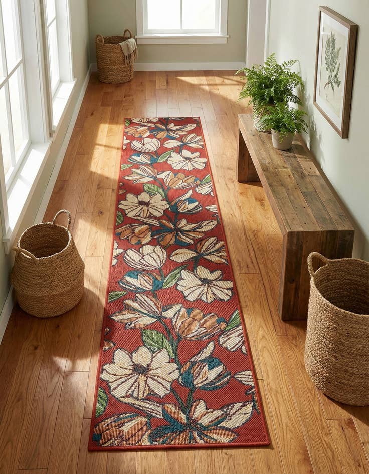 Detail image of  2' 7 x 12'  Washable Baja Indoor / Outdoor Runner Rug