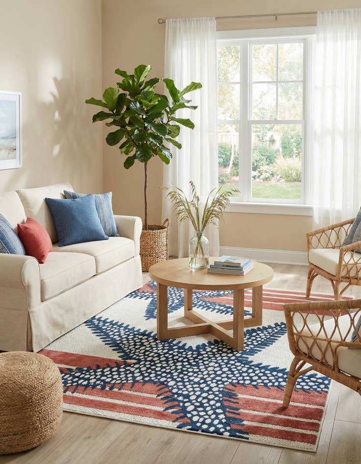 Detail image of 6' x 9'  Washable Belize Indoor / Outdoor Rug