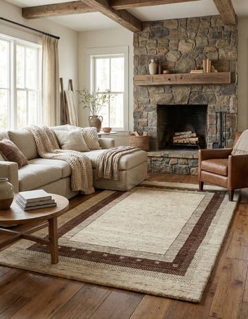 4' x 6' Hand Knotted Gabbeh Wool Rug