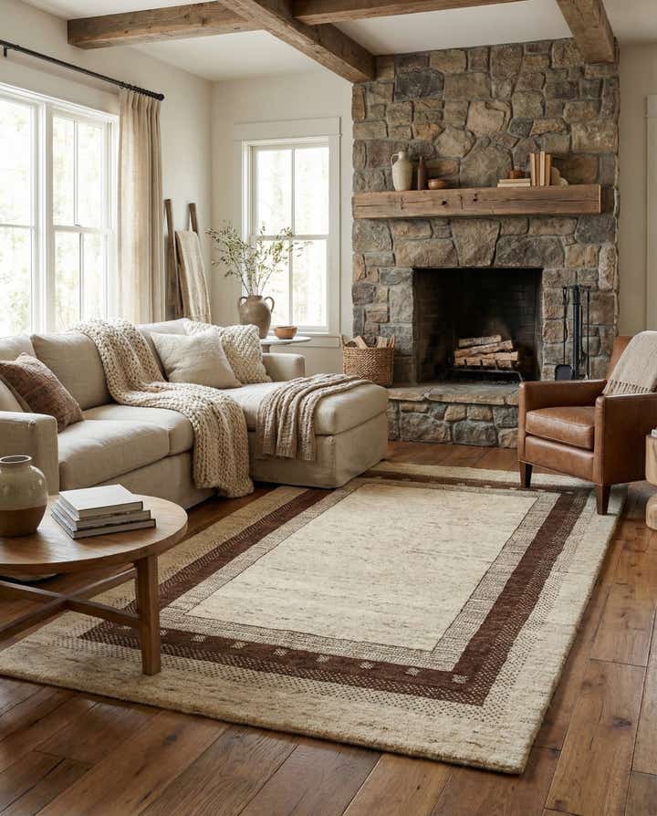 4' x 6' Hand Knotted Gabbeh Wool Rug