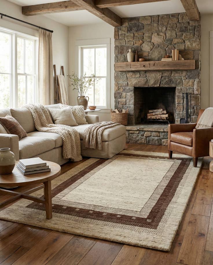 Detail image of 4' x 6' Hand Knotted Gabbeh Wool Rug