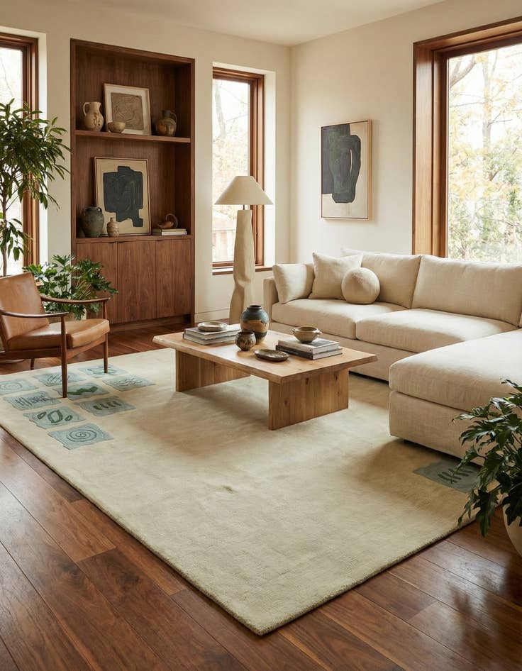 Detail image of 6' 8 x 10'  Hand Knotted Nepal Wool Rug