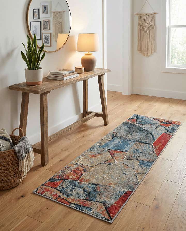 2' x 6' Easy-Clean Modern Indoor / Outdoor Runner Rug