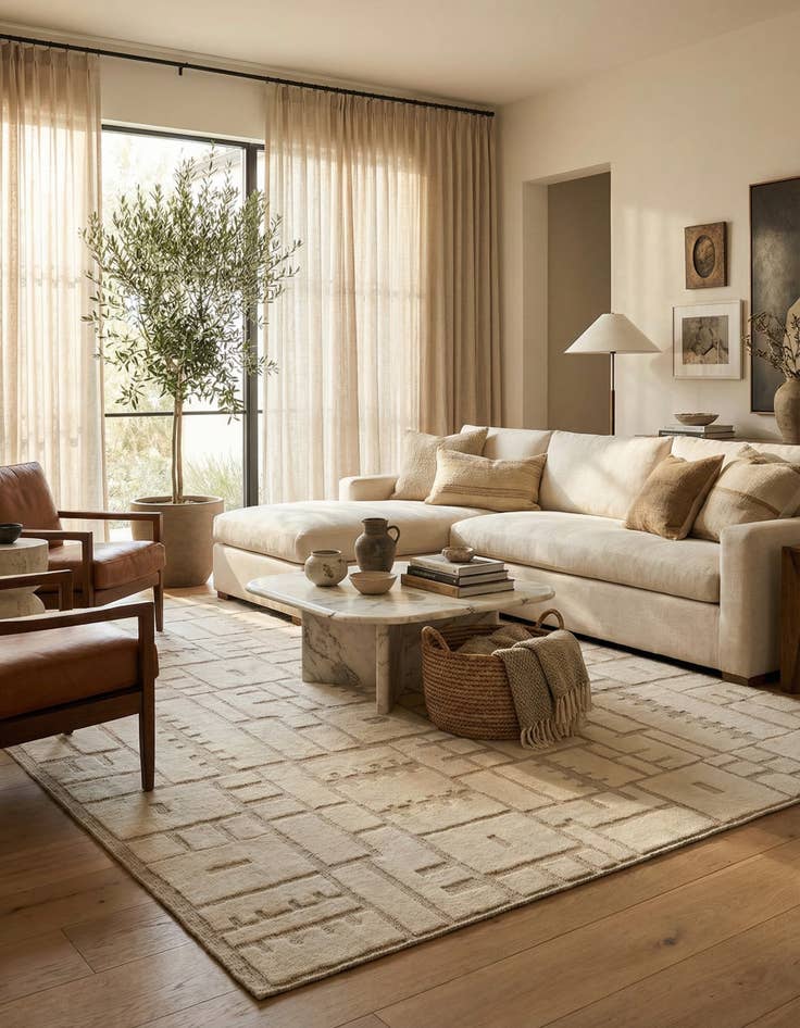 Detail image of 8' 3 x 10'  Hand Knotted Beni Marok Rug