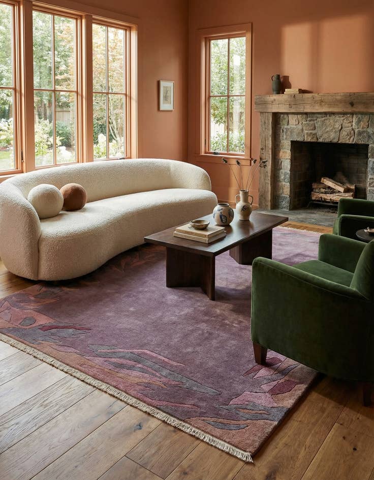 Detail image of 6' 8 x 9' 5  Hand Knotted Tibet Wool Rug