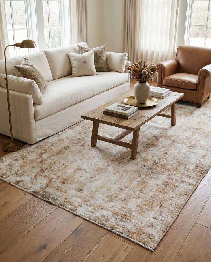 Detail image of 5' 7 x 8' 8 Hand Knotted Ultra Vintage Persian Wool Rug