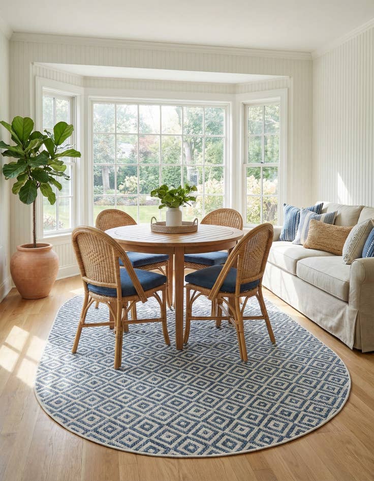 Detail image of 5' 3 x 8'  Washable Jill Zarin Costa Rica Indoor / Outdoor Oval Rug