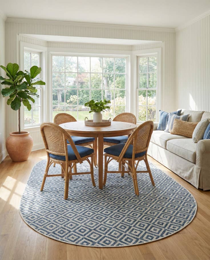 Detail image of 5' 3 x 8' Easy-Clean Jill Zarin Costa Rica Indoor / Outdoor Oval Rug