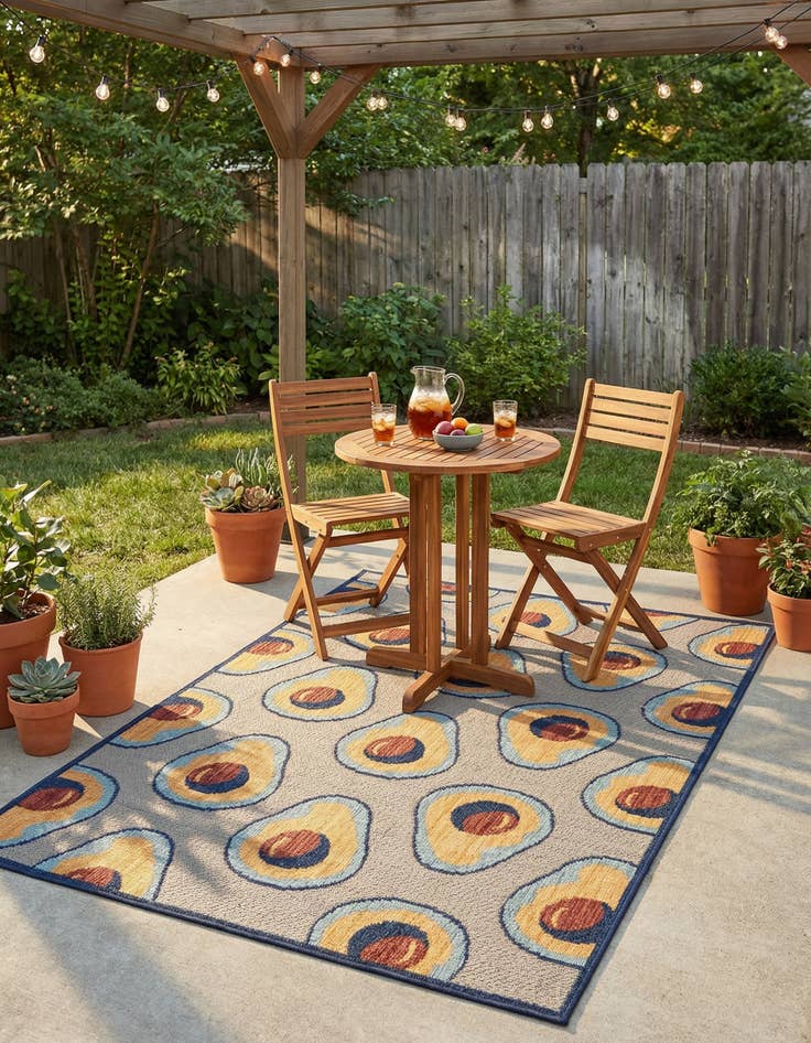 Detail image of 5' x 7' 7  Washable  Indoor / Outdoor Rug