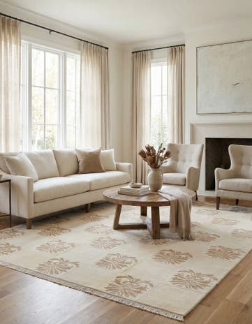 6' 5 x 9' 9 Hand Knotted Darya Wool Rug