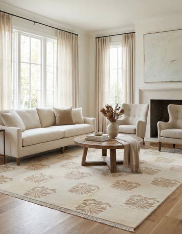 6' 5 x 9' 9 Hand Knotted Darya Wool Rug