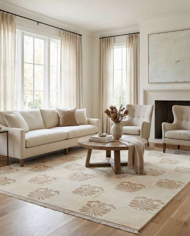 6' 5 x 9' 9 Hand Knotted Darya Wool Rug