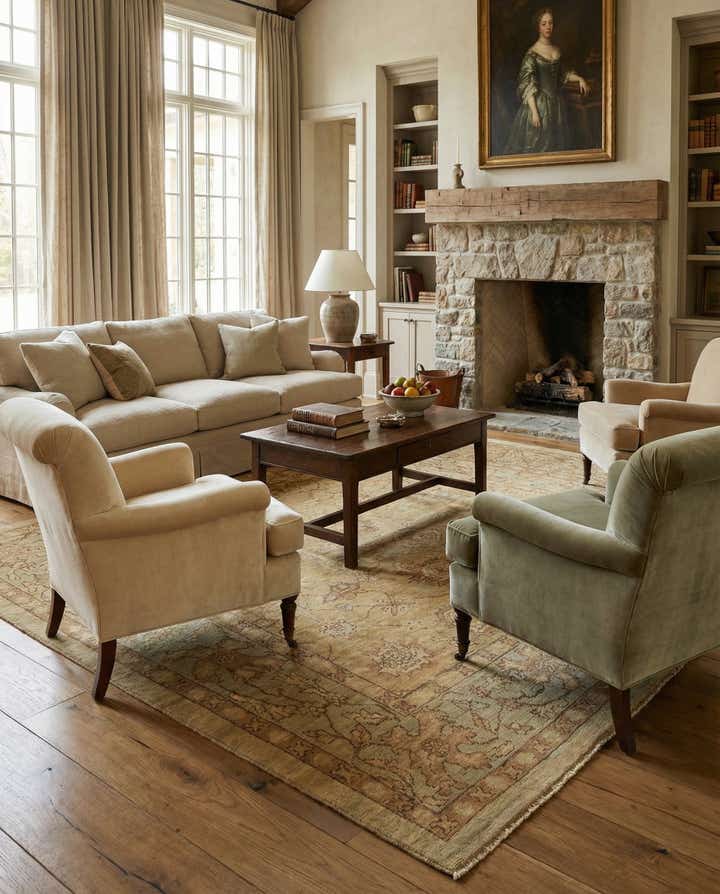 10' x 13' 6 Hand Knotted Oushak Wool Rug