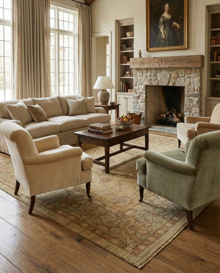 Detail image of 10' x 13' 6 Hand Knotted Oushak Wool Rug