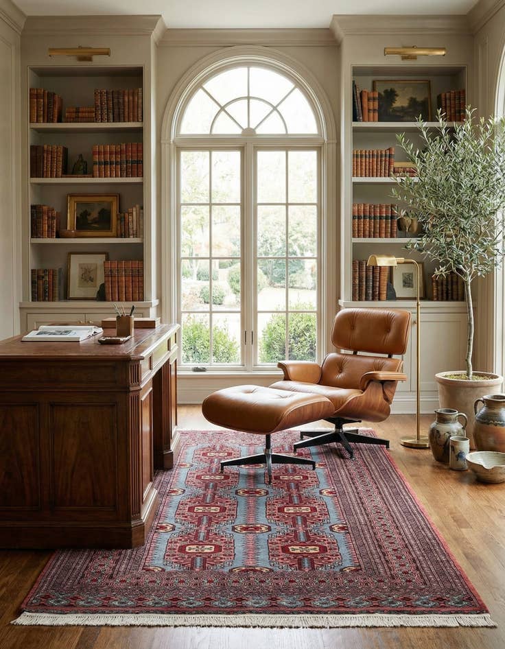 Detail image of  4' 2 x 6' 6  Hand Knotted Bokhara Oriental Wool Rug