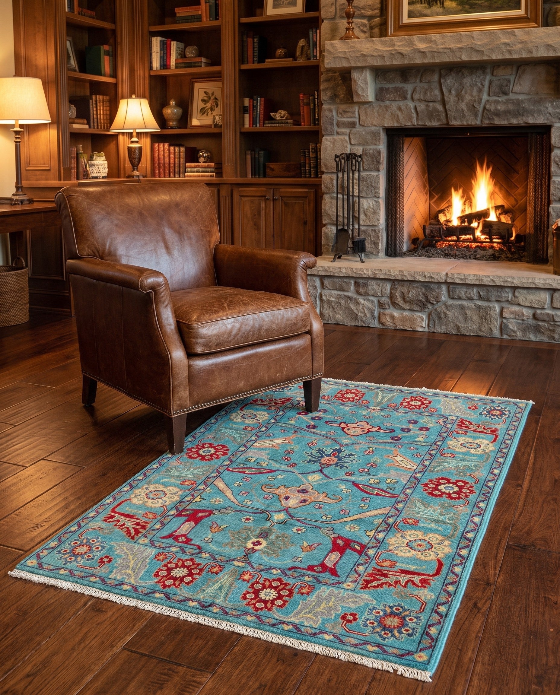 4' 2 x 6' 2 Hand Knotted Kazak Rug