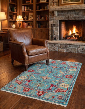 4' 2 x 6' 2 Hand Knotted Kazak Rug