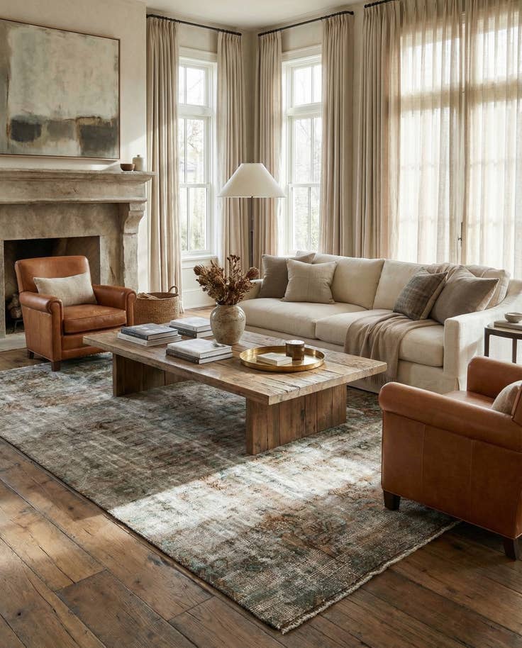 Detail image of 6' 8 x 8' 5 Hand Knotted Ultra Vintage Persian Wool Rug