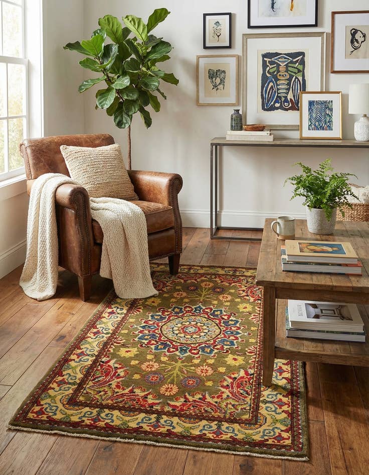 Detail image of 3' 1 x 5' 8  Hand Knotted Kazak Rug