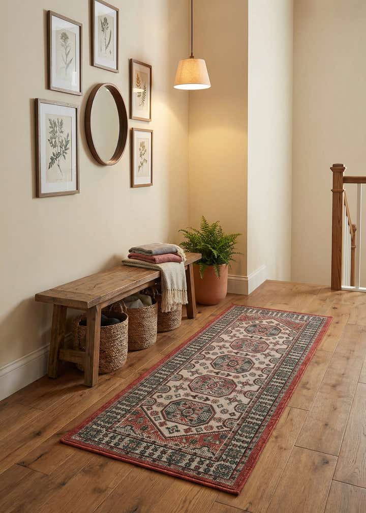 2' x 5' Easy-Clean Traditional Indoor / Outdoor Runner Rug