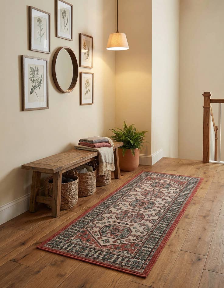 Detail image of  2' x 5'  Washable Traditional Indoor / Outdoor Runner Rug