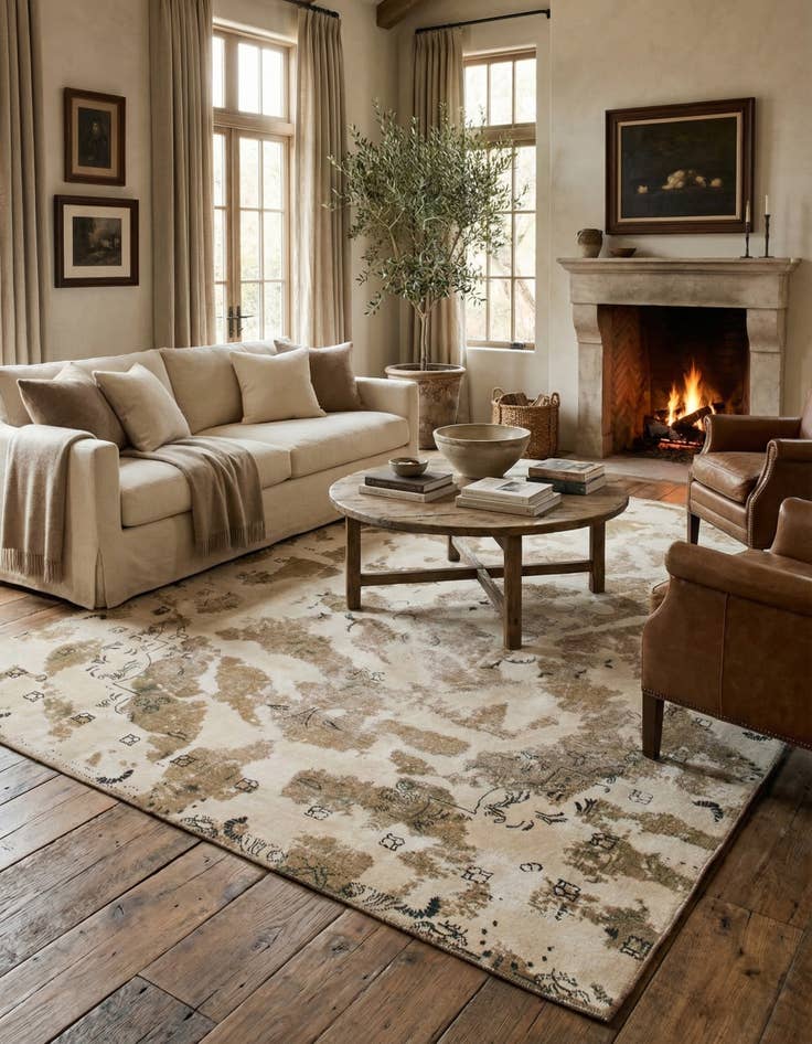 Detail image of  7' 4 x 10' 3  Hand Knotted Ultra Vintage Persian Wool Rug