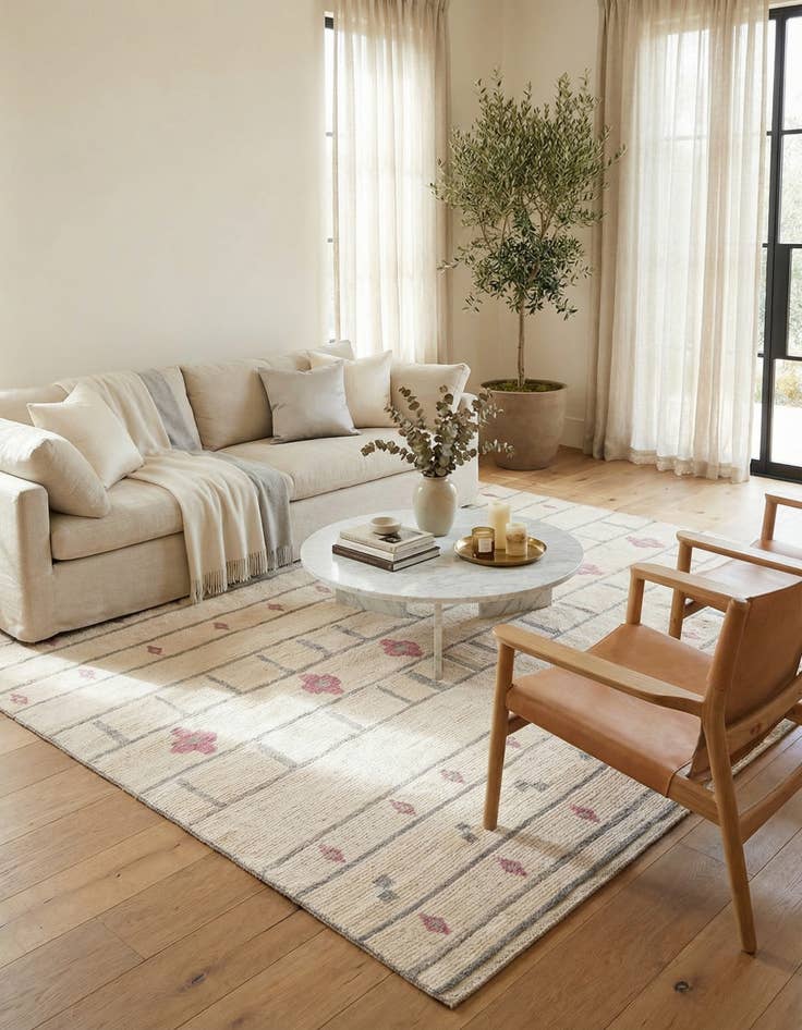 Detail image of 9' 2 x 12' 6 Hand Knotted Moroccan Wool Rug