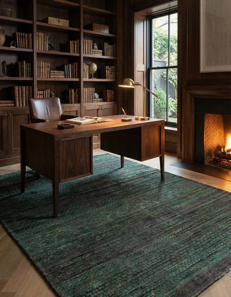 Detail image of 4' 2 x 6' Tabiibaft Wool Rug