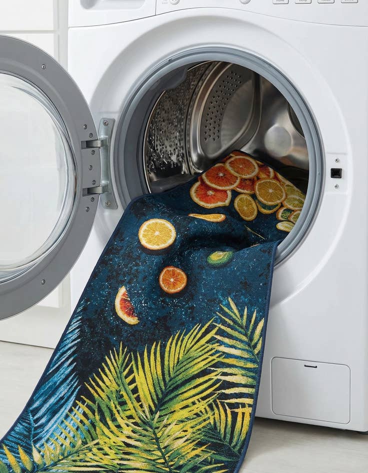 Detail image of  2' 7 x 12'  Washable Coastal Indoor / Outdoor Runner Rug